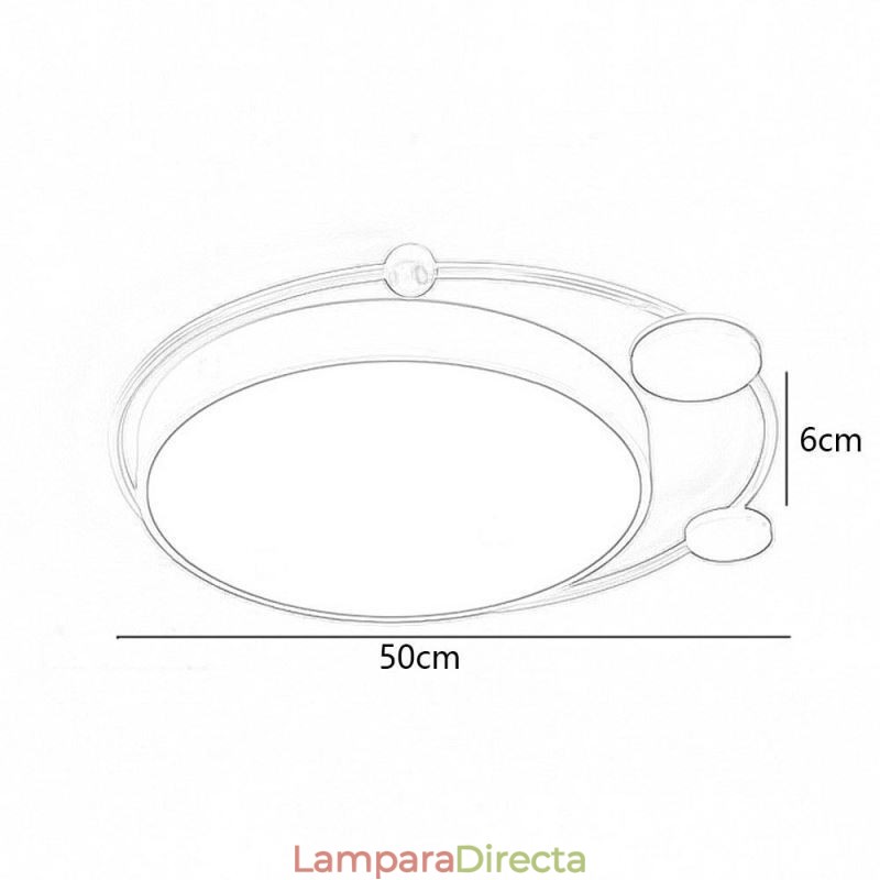 Lámpara de techo empotrada contemporánea circular de acrílico