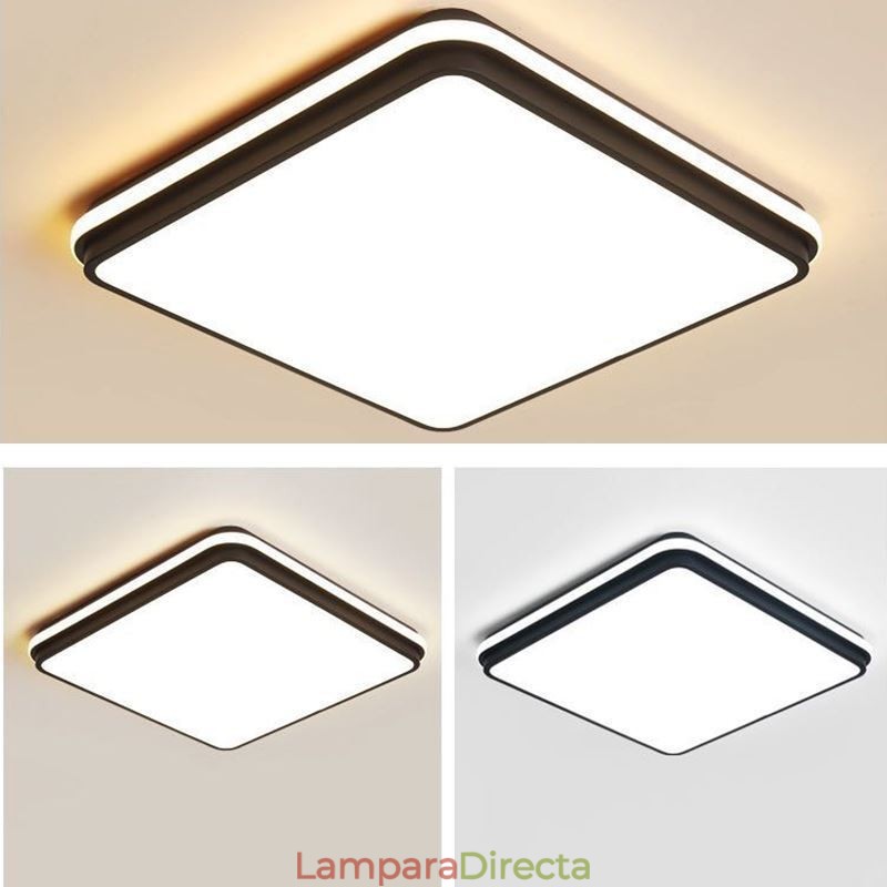Lámpara de techo empotrada cuadrada minimalista, iluminación acrílica moderna
