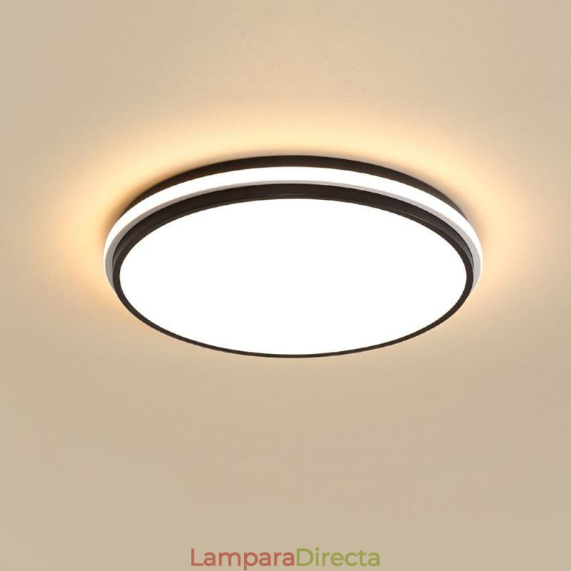 Lámpara de techo empotrada circular minimalista, iluminación acrílica moderna