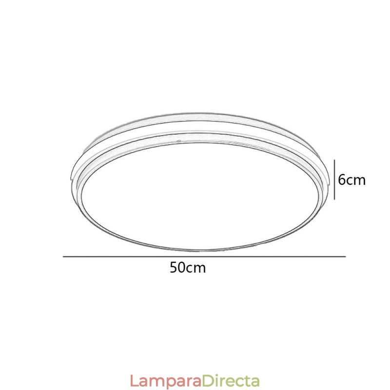 Lámpara de techo empotrada circular minimalista, iluminación acrílica moderna