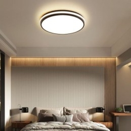 Lámpara de techo empotrada circular minimalista, iluminación acrílica moderna