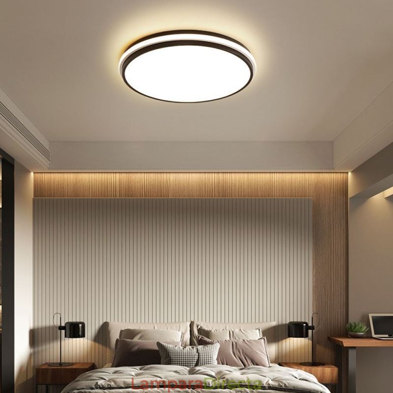 Lámpara de techo empotrada circular minimalista, iluminación acrílica moderna