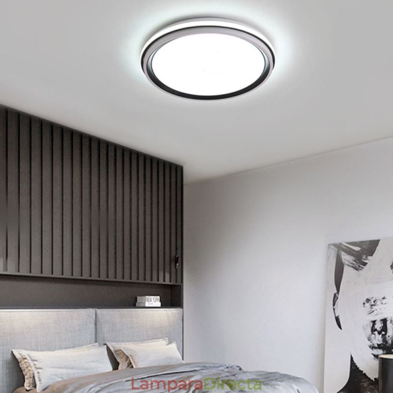 Lámpara de techo empotrada circular minimalista, iluminación acrílica moderna