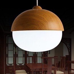 Lámpara de araña estilo mini moderna contemporánea de madera de bambú