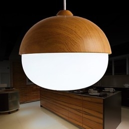 Lámpara de araña estilo mini moderna contemporánea de madera de bambú