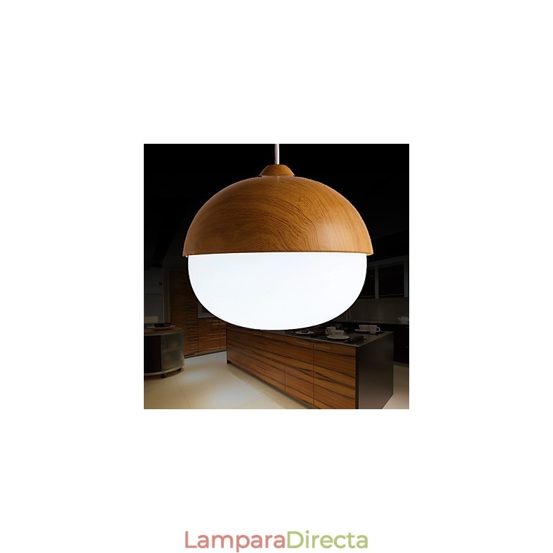 Lámpara de araña estilo mini moderna contemporánea de madera de bambú