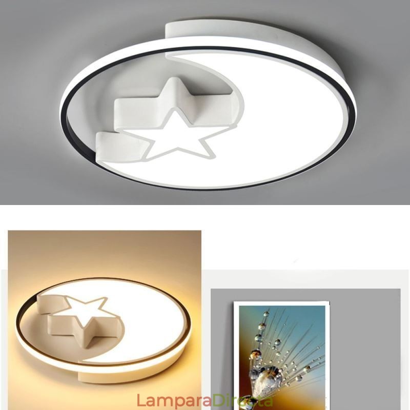 Lámpara de techo empotrada Moon & Star