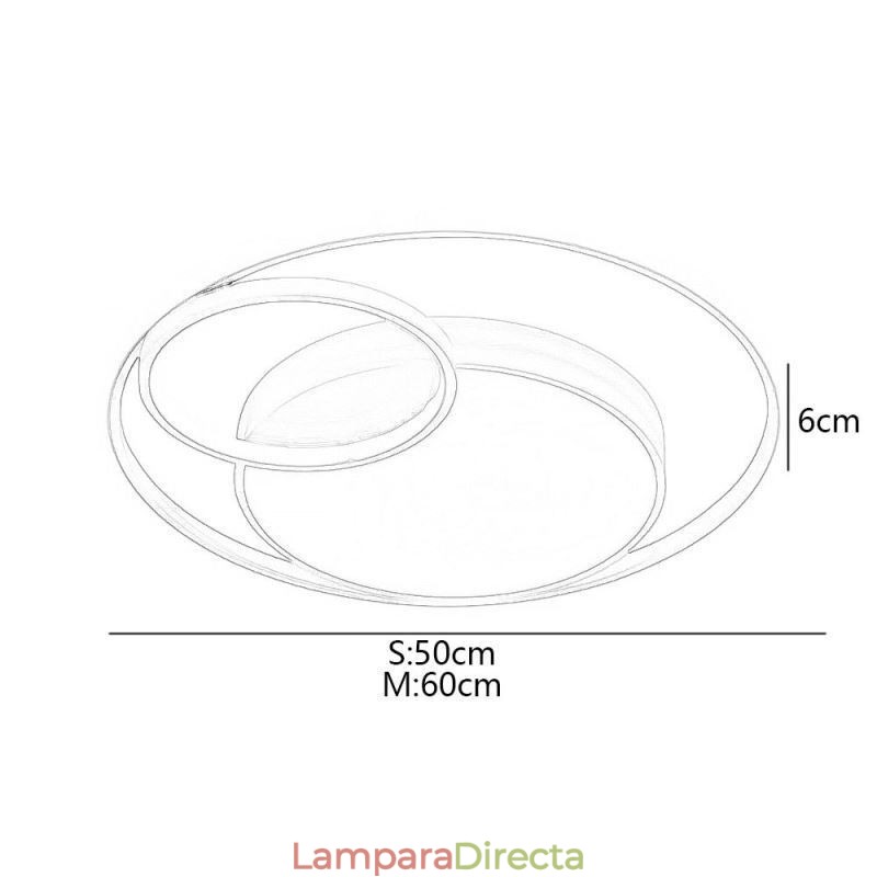 Lámpara de techo empotrada circular moderna