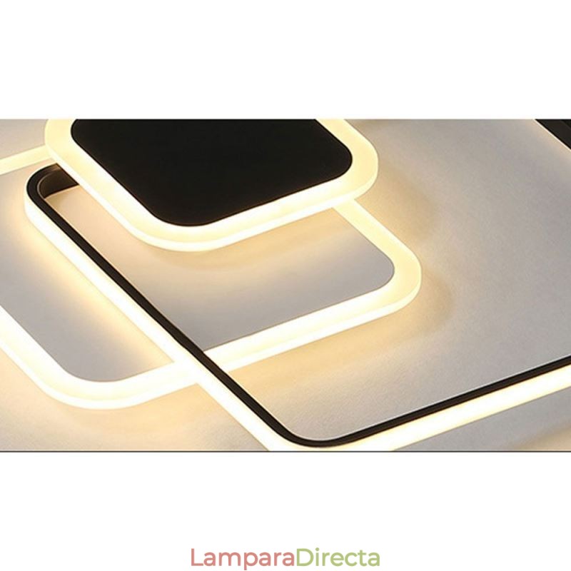 Lámpara de techo decorativa empotrada con marcos cuadrados