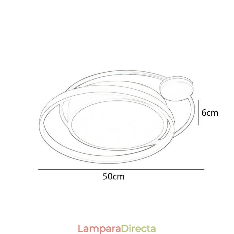 Lámpara de techo empotrada circular contemporánea