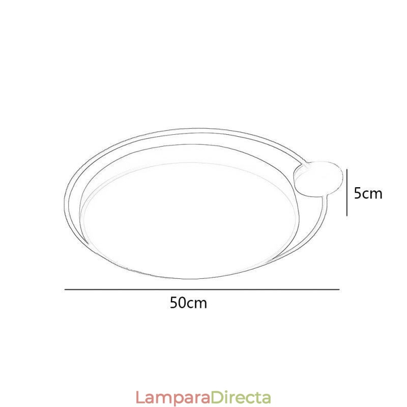 Lámpara de techo empotrada redonda de estilo simple de acrílico