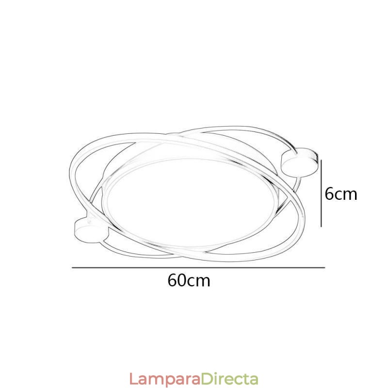 Lámpara de techo moderna Planet, lámpara de techo empotrada