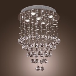 Lámpara de araña de cristal con diseño de 5 luces (cristal K9)