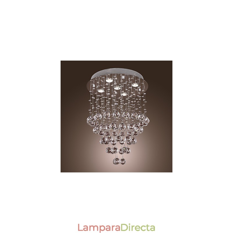 Lámpara de araña de cristal con diseño de 5 luces (cristal K9)