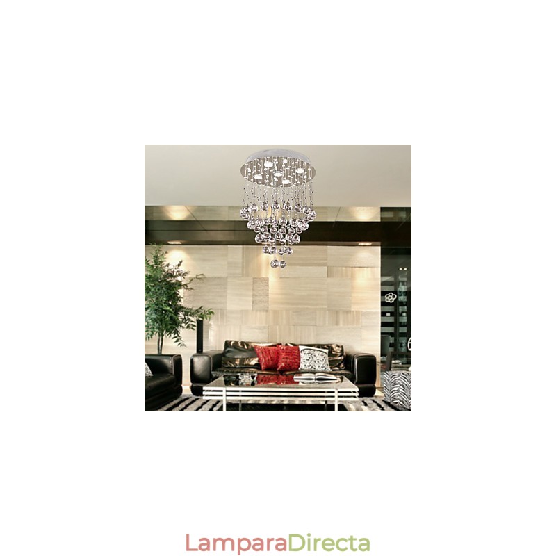 Lámpara de araña de cristal con diseño de 5 luces (cristal K9)