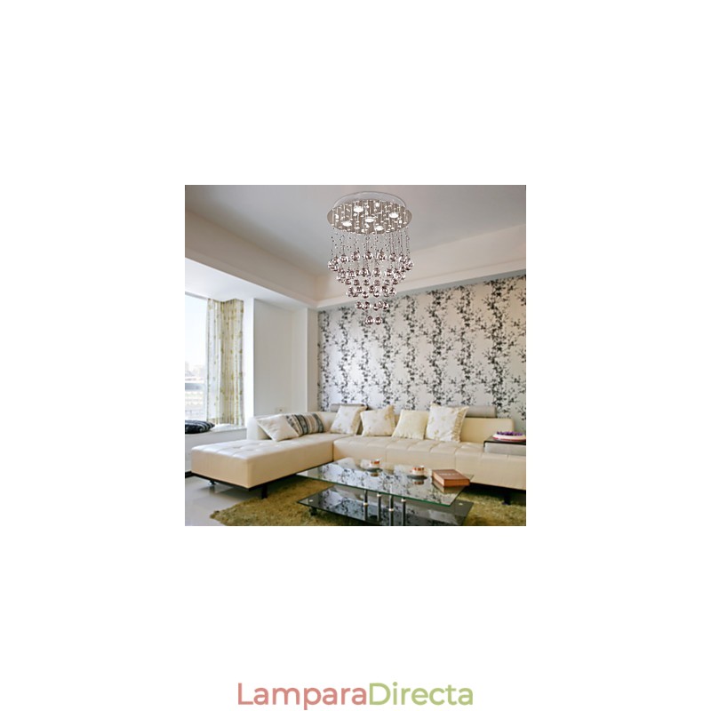Lámpara de araña de cristal con diseño de 5 luces (cristal K9)