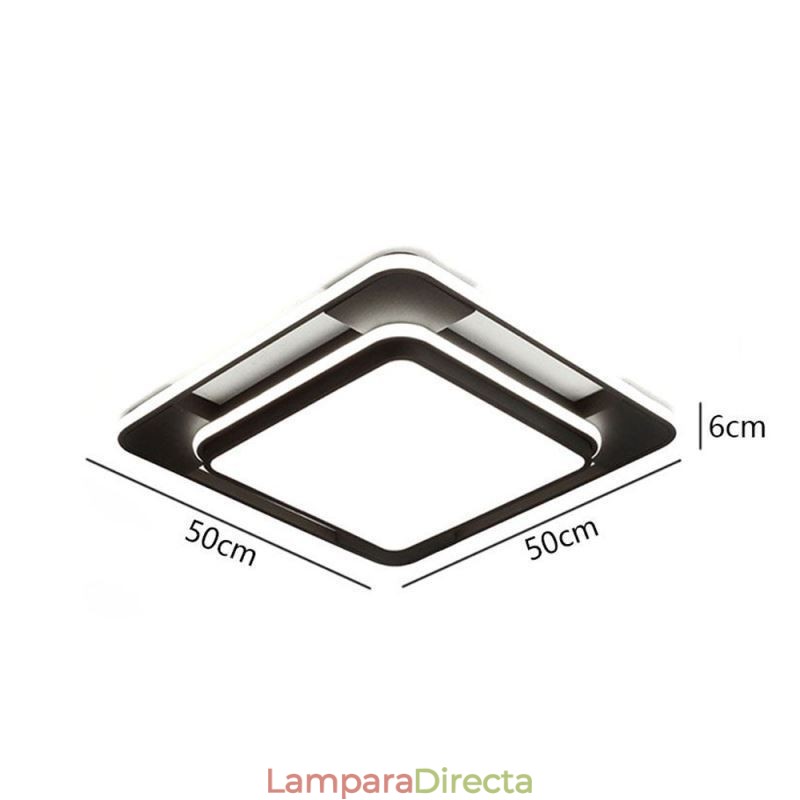 Lámpara de techo cuadrada empotrada minimalista moderna