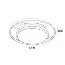 Lámpara de techo redonda empotrada minimalista moderna