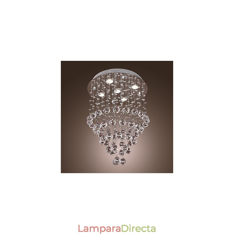 Lámpara de araña de cristal con diseño de 5 luces (cristal K9)