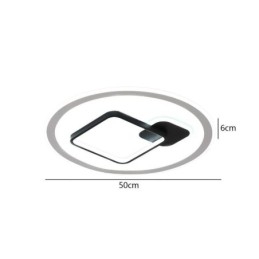 Lámpara de techo minimalista moderna, redonda y cuadrada, empotrada.