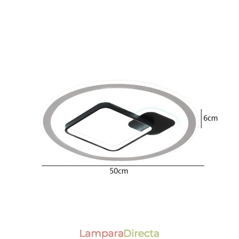 Lámpara de techo minimalista moderna, redonda y cuadrada, empotrada.