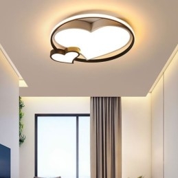 Lámpara de techo empotrada Double Hearts, iluminación decorativa
