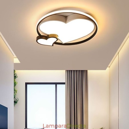 Lámpara de techo empotrada Double Hearts, iluminación decorativa Lámpara de techo empotrada Double Hearts, iluminación decorativa