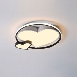 Lámpara de techo empotrada Double Hearts, iluminación decorativa