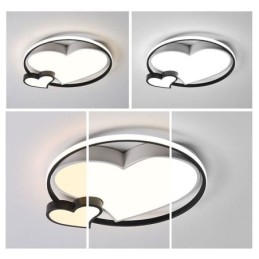 Lámpara de techo empotrada Double Hearts, iluminación decorativa
