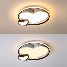 Lámpara de techo empotrada Double Hearts, iluminación decorativa