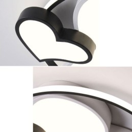 Lámpara de techo empotrada Double Hearts, iluminación decorativa