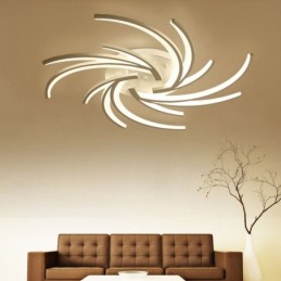 Lámpara de techo empotrada lineal irregular, iluminación moderna