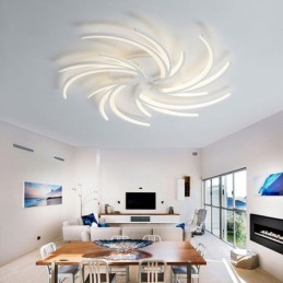Lámpara de techo empotrada lineal irregular, iluminación moderna