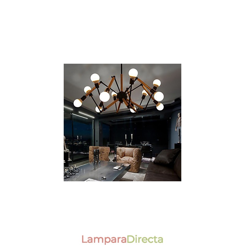 Lámpara de araña estilo mini moderna contemporánea de metal