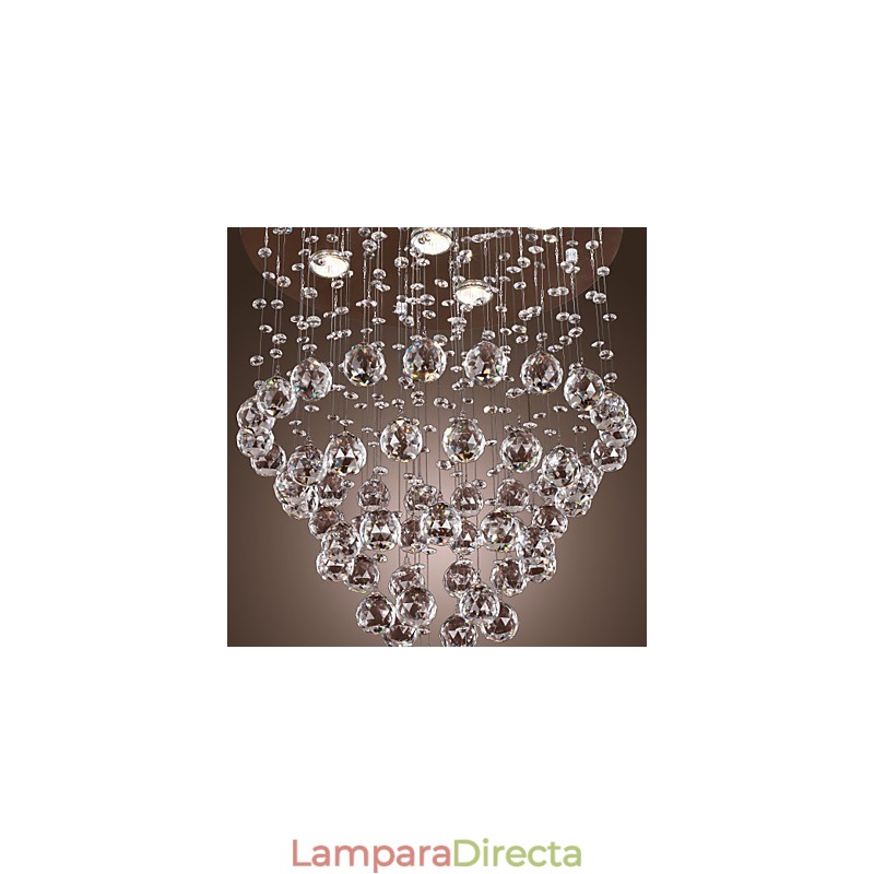 Lámpara de araña de cristal con diseño de 5 luces (cristal K9)