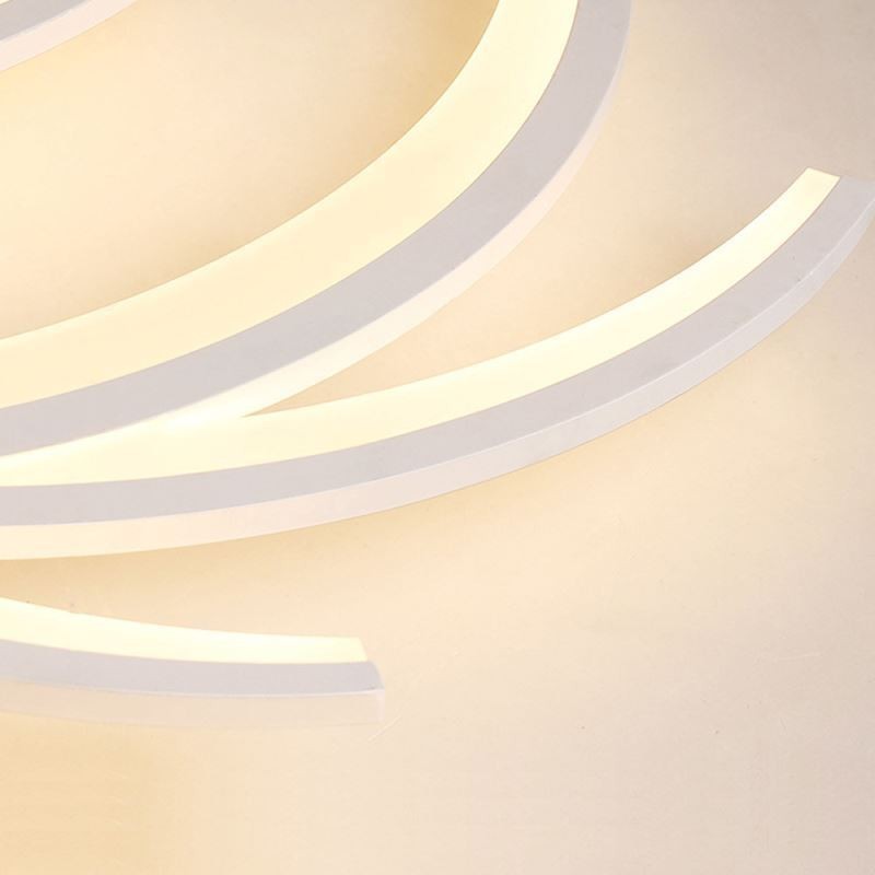 Lámpara de techo empotrada lineal irregular, iluminación moderna