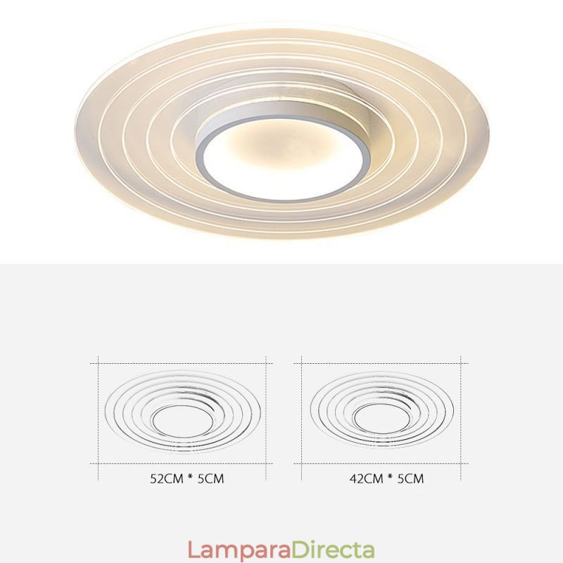 Lámpara de techo empotrada circular moderna, luminaria minimalista