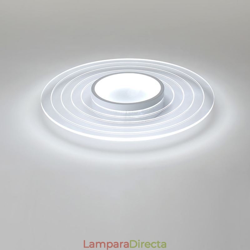 Lámpara de techo empotrada circular moderna, luminaria minimalista