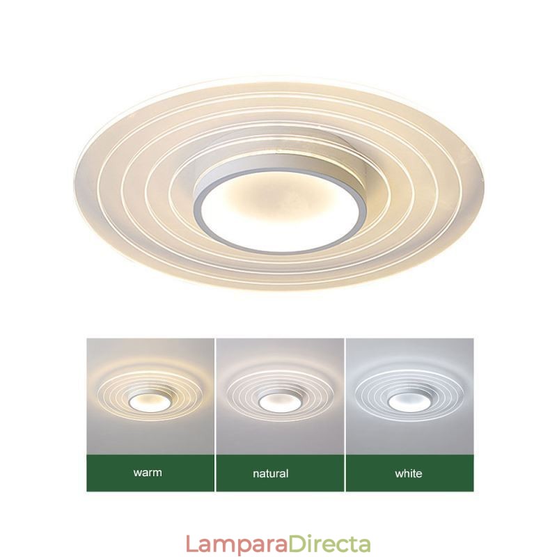 Lámpara de techo empotrada circular moderna, luminaria minimalista