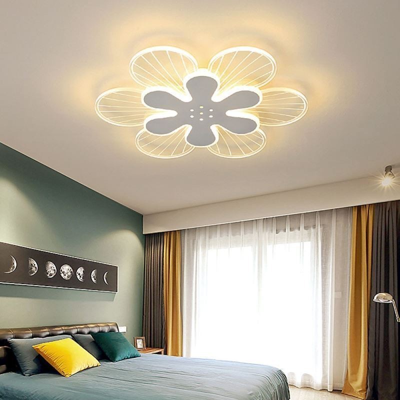 Lámpara de techo decorativa moderna con diseño de flores bonitas y montaje empotrado