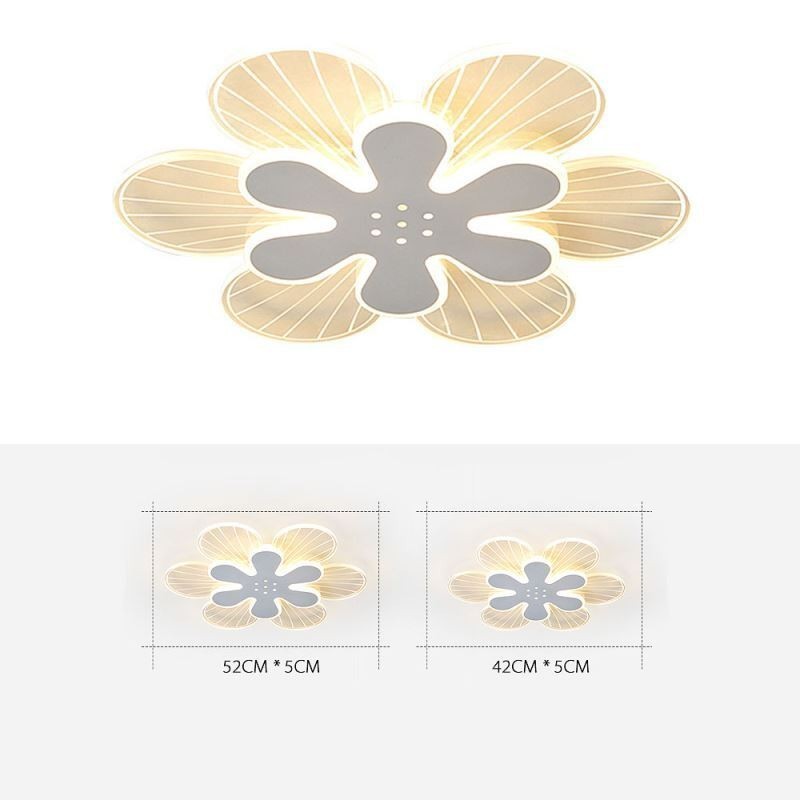 Lámpara de techo decorativa moderna con diseño de flores bonitas y montaje empotrado