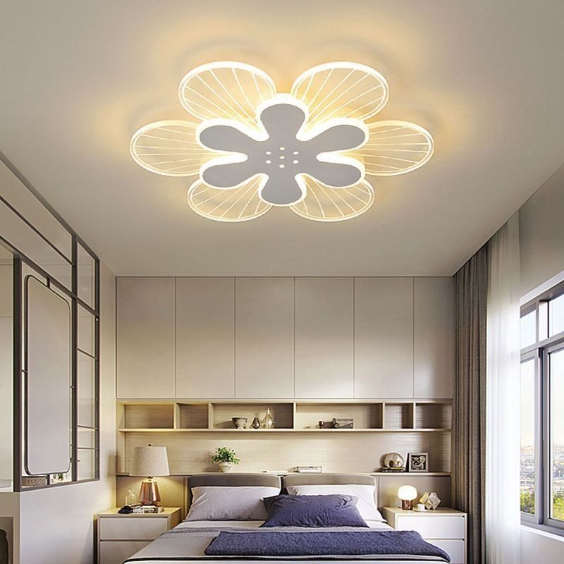 Lámpara de techo decorativa moderna con diseño de flores bonitas y montaje empotrado