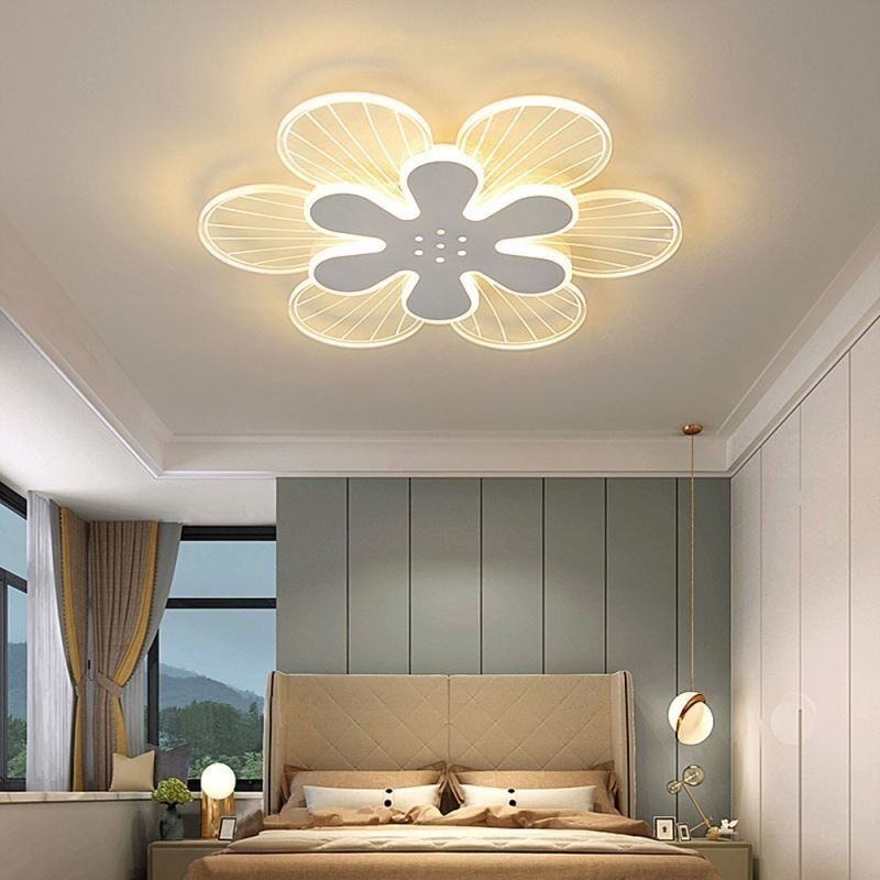 Lámpara de techo decorativa moderna con diseño de flores bonitas y montaje empotrado