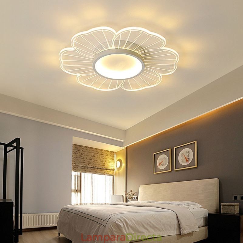 Lámpara de techo empotrada de pétalos minimalista, iluminación decorativa creativa