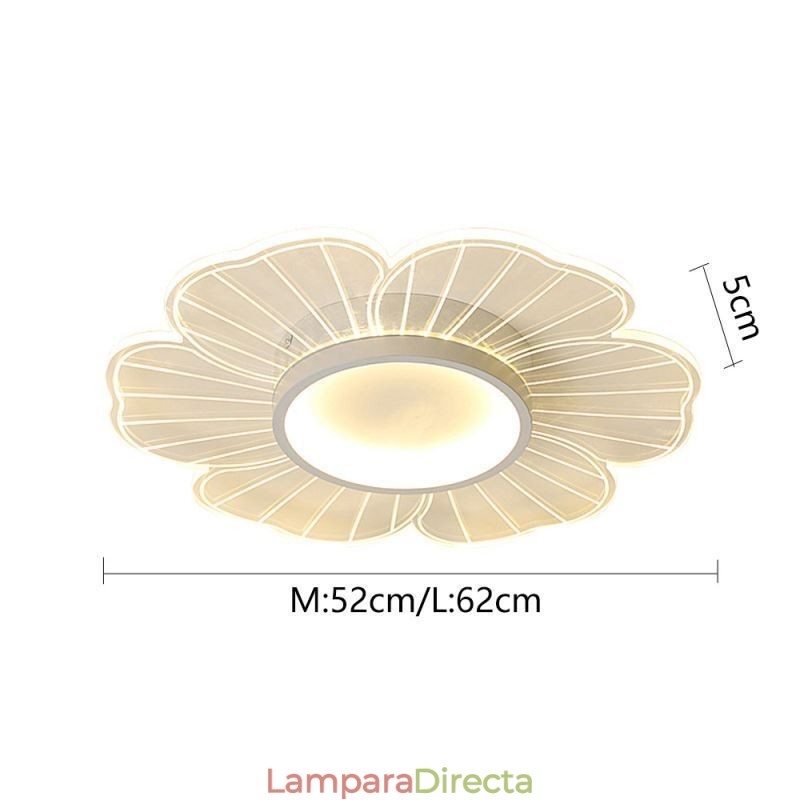 Lámpara de techo empotrada de pétalos minimalista, iluminación decorativa creativa