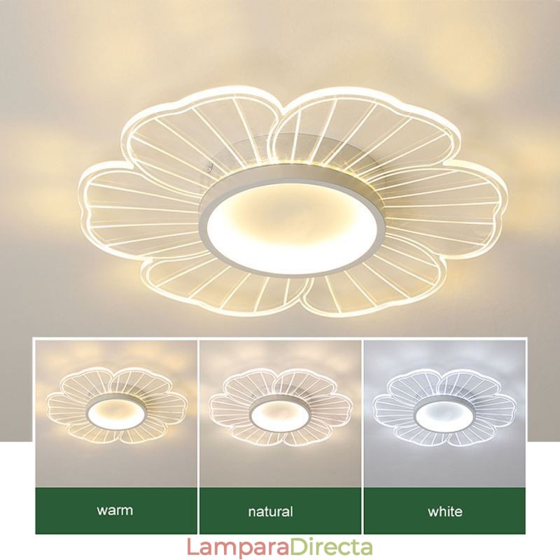 Lámpara de techo empotrada de pétalos minimalista, iluminación decorativa creativa
