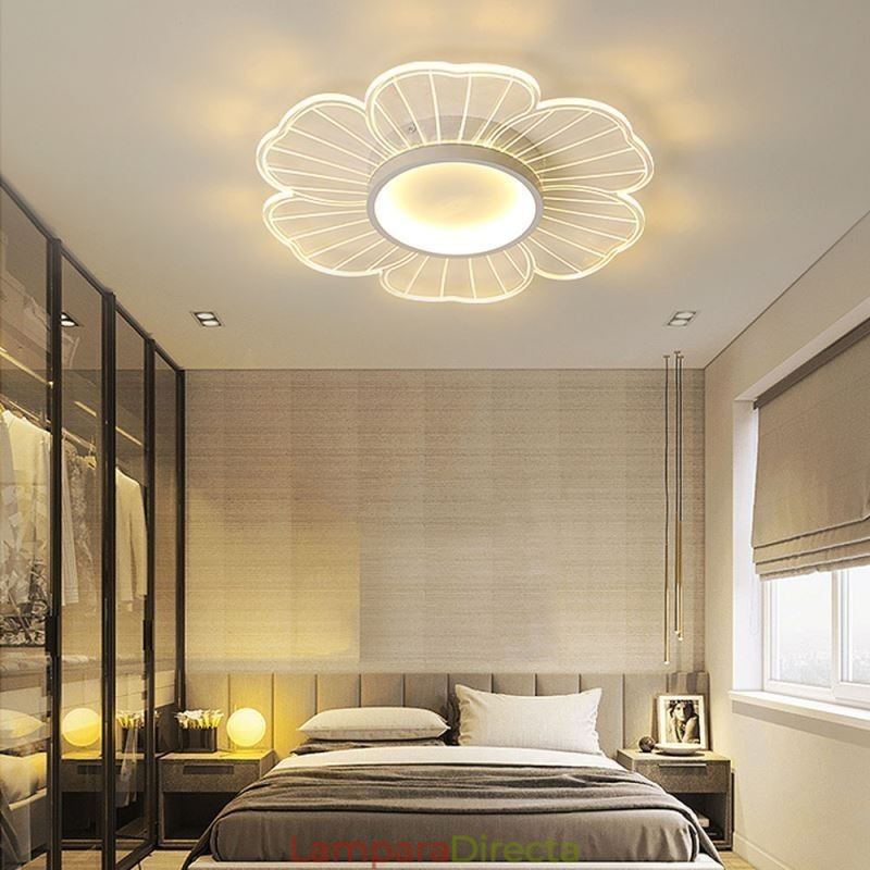 Lámpara de techo empotrada de pétalos minimalista, iluminación decorativa creativa