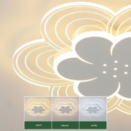 Preciosa lámpara de techo empotrada de pétalos, minimalista, de acrílico.