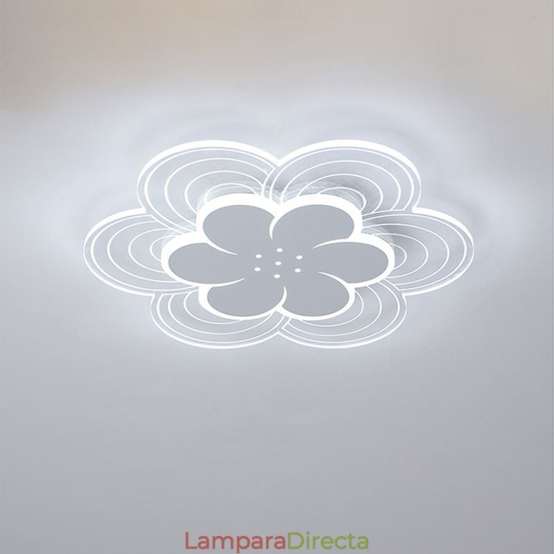 Preciosa lámpara de techo empotrada de pétalos, minimalista, de acrílico.