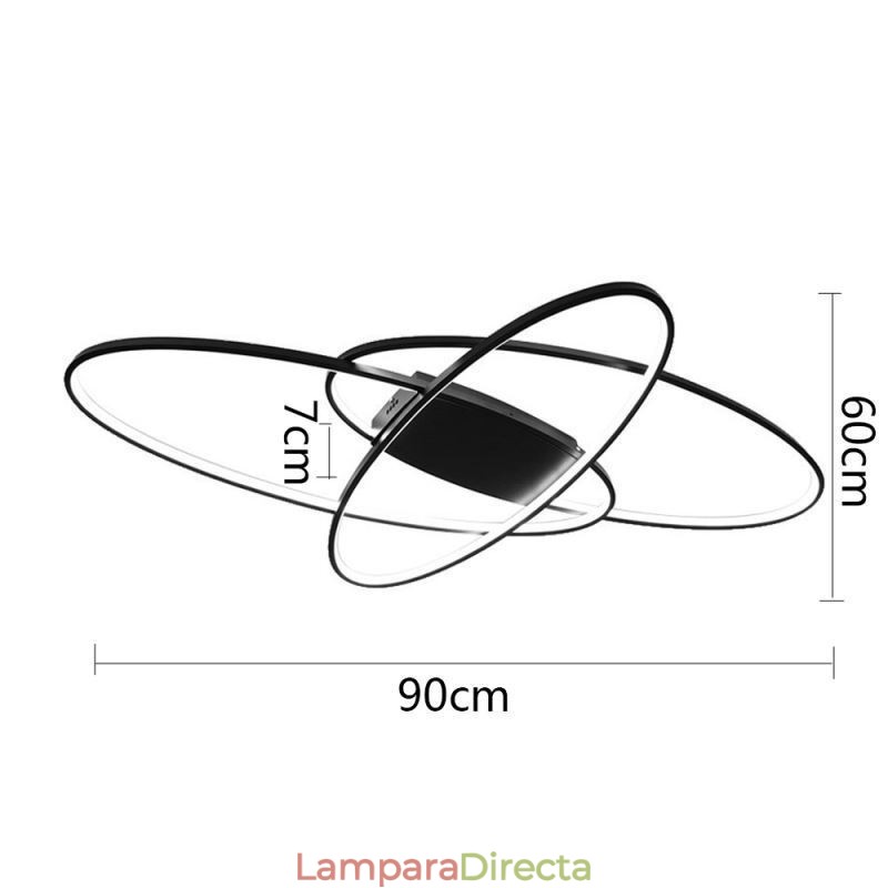 Lámpara de techo empotrada ovalada moderna, lámpara decorativa de acrílico